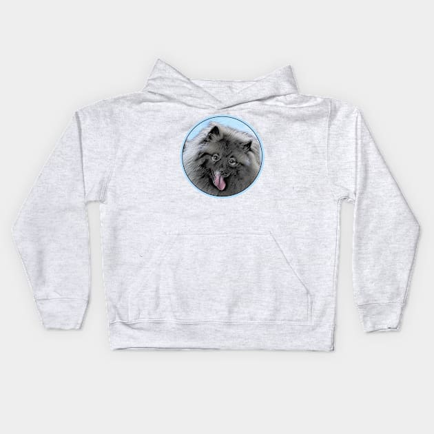 Keeshond - Rainy Kids Hoodie by Alpen Designs